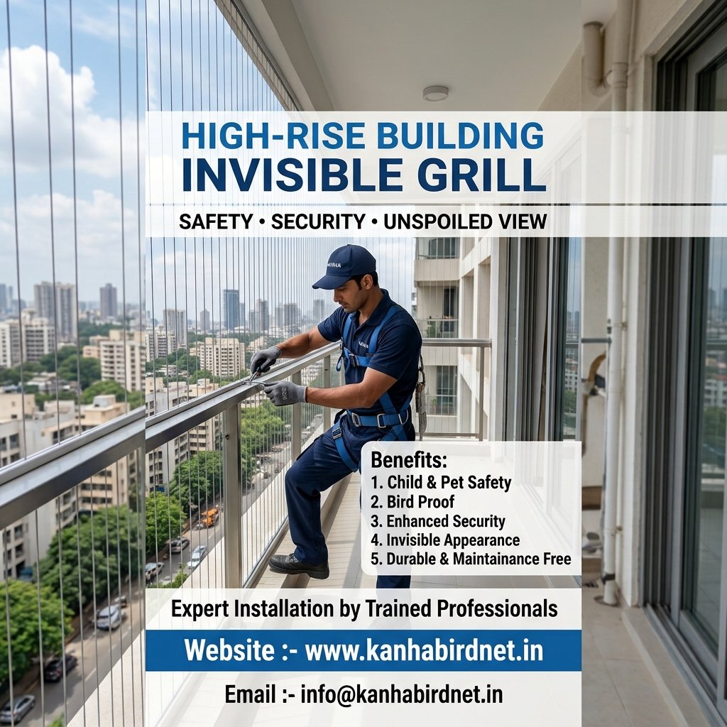 High-Rise Building Invisible Grill